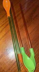 Agitadores de paja largos (4 unidades) - cucharas clásicas (para helado o cereal) - Imagen 1 de 3