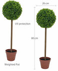 Two Box Wood Artificial Topiary Tree Indoor Outdoor Decoration Home Office Plant