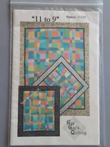 "11 to 9" Quilt Pattern With Instructions For Throw, Wall Hanging or Baby Quilt. - Picture 1 of 2
