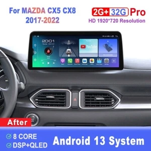 MAZDA 12.3 inch Screen Android Car Radio For MAZDA CX5 CX8 2017-2022 Head Unit - Picture 1 of 8