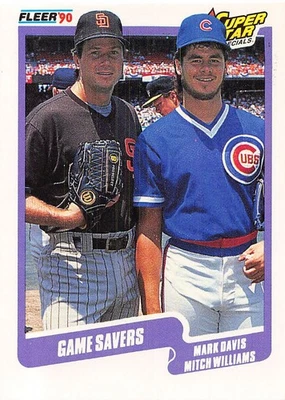 Mark Davis / Mitch Williams SSS 1990 Fleer 631  Chicago Cubs  Baseball Card - Image 1 of 2
