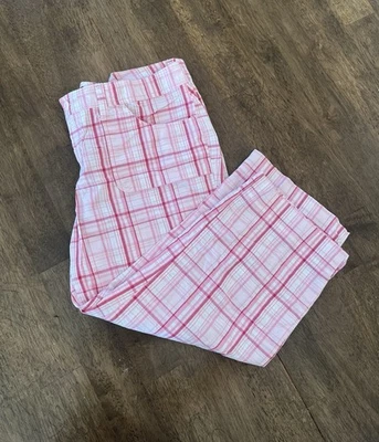 y2k SO Ropa Rosa Cuadros Capri Pantalones Talla Junior 11 Foto 1 de 4