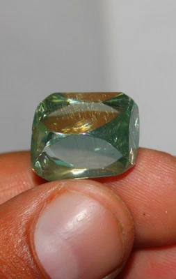 24.15 Ct Moissanite Raw VVS1 quality Green color Large Moissanite Rough gemstone - Image 1 of 3