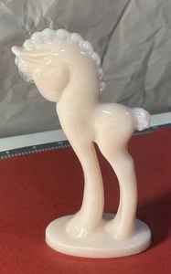 Vintage Mosser Pink Trojan Horse Pony 5.5 " Tall - Picture 1 of 7