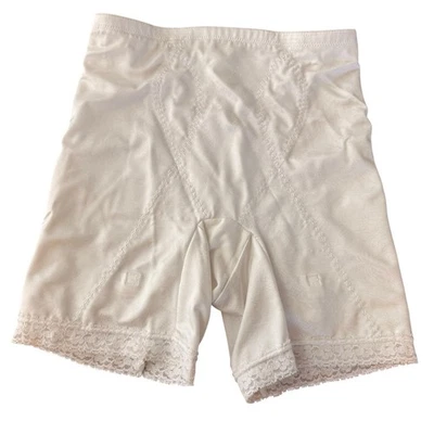 Pantalones Cortos Modeladores De Faja FLEXEES De Colección Grandes Blancos 6855 Borde de Encaje Nailon Brillante Foto 1 de 4