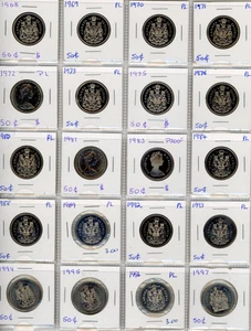 1968 - 2017 Canada Half Dollar 50 Cents Collection of 31 Coins - Picture 1 of 4