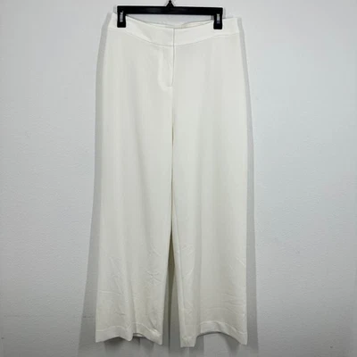 Pantalones de mujer Tahari de pierna ancha blanco crema pantalones de carrera formales talla 4 elegantes Foto 1 de 4