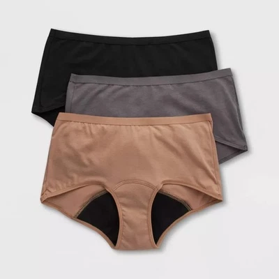 Ropa interior corta neutrales Hanes para mujer 3pk período cómodo para niños 5 Foto 1 de 4