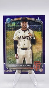 2025 Bowman Chrome - Djean Macares #BCP-237 Purple Mega Refractor /250 (RC) - Picture 1 of 2