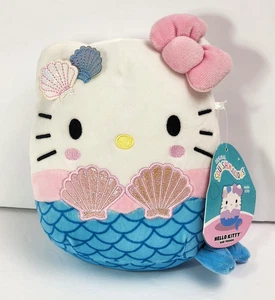 Squishmallows 8" Plush Sanrio Hello Kitty Mermaid Pink Bow Shell Bikini NWT - Picture 1 of 2