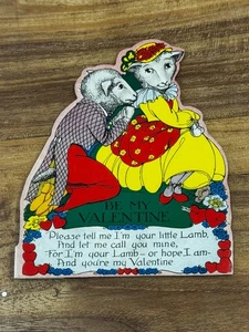 Used Vintage Die-Cut Valentine Card — - Picture 1 of 2