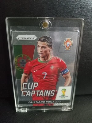 Prizm Card Panini World Cup 2014 Cup Catains Cristiano Ronaldo PORTUGAL #5 RARE - Photo 1/4