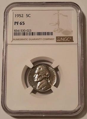 1952 Jefferson Nickel Proof PF65 NGC - Image 1 of 2