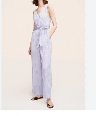 Macacão Rebecca Taylor Soft Periwinkle frente amarrada tamanho 4 ($395 varejo) - Imagem 1 de 4