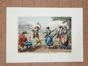 Litografia Preta dell'Aquila Costume Roma Bartolomeo Pinelli Anno 1809 Ristampa - Picture 1 of 1