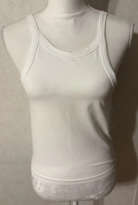 NEW NO BOUNDARIES White Seamless Nylon Stretch Tank Top XL #2-013 - Image 1 of 4