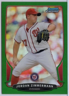 Jordan Zimmermann 2013 refractor verde cromado #33 Foto 1 de 2