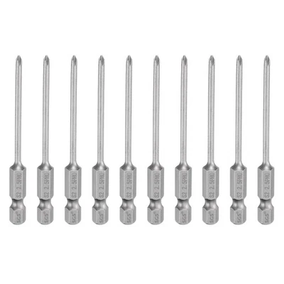 10 peças chave de fenda magnética Phillips bit PH0 1/4" haste sextavada 75mm de comprimento 2,5mm haste - Imagem 1 de 4