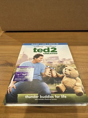 Ted 2 W/ Slipcover (Blu-ray Disc, 2015, 2-Disc Set, Includes Digital Copy) - New Foto 1 de 3