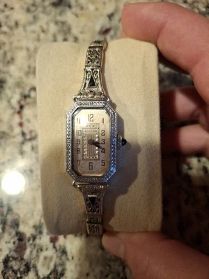 Antique Art Deco Bulova 14k Gold Plate Womens 15 Jewel Watch Pat 1924 - Image 1 of 4