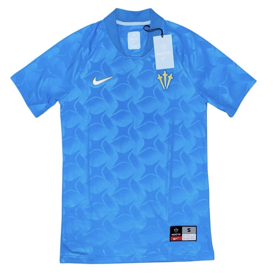 Nike NOCTA Turks and Caicos Men's Jersey Blue Glow White Small DR2616-450