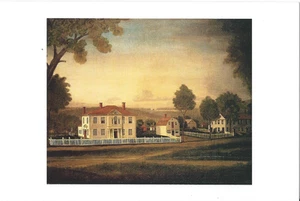 Postcard Ralph Earl Houses New Milford Green Connecticut Wadsworth Hartford MNT  - Picture 1 of 1