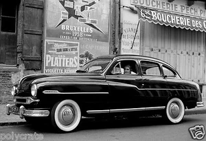 Commerce Boucherie Voiture Ford Vedette Photo ancienne an.50 Retirage - Foto 1 di 3