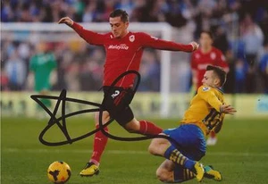 CARDIFF: ANDREW TAYLOR SIGNED 6x4 ACTION PHOTO+COA - Picture 1 of 1