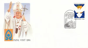 Pope Visit Australia Cover Canberra 1986 (99422) - Picture 1 of 1