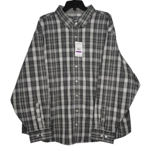 Van Heusen Men's Big & Tall 2XLB Button-Up Shirt Size 2XL Heather Check $70 Nwt - Picture 1 of 7