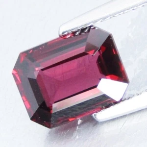 Precioso Granate Rodolita Natural 3.32Cts Colección 9.1x7mm Forma Esmeralda - Imagen 1 de 7