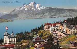 Rigi-Kaltbad And The Pilatus Postcard AK - Picture 1 of 2