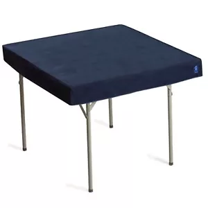 Professional Grade Blue Square Table Cover for Cards, Mahjong, Board Games - 36" - Picture 1 of 6