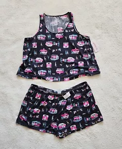 Women's Summer Print Tank Top and Shorts Pajama Set, 2-Piece, NWT, size XXL XXXL - Picture 1 of 3