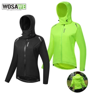 WOSAWE Cycling Rain Jacket Women's Windproof Lightweight Running Riding Clothing - Picture 1 of 16