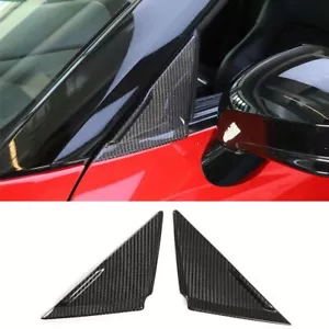 Real Carbon Fiber Front Door A-pillar Triangle Trim For Nissan GTR R35 2008-2016 - Picture 1 of 12