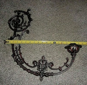 VINTAGE CAST ALUMINUM Chandelier ARMS Or Lamp Parts 18" Tall x 19" WIDE - Picture 1 of 5
