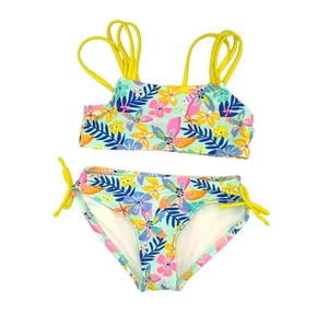 Bikini Cat & Jack Niñas XS 4/5 Amarillo Floral 2 Piezas Traje de Baño Playa Traje de Baño - Imagen 1 de 10