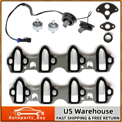 Kit de junta coletor de admissão com sensor de batida para Chevrolet Silverado 1500 5.3L 6.0L - Imagem 1 de 4