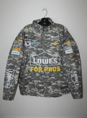 New Jimmie Johnson #48 Lowe's camouflage NASCAR twill cotton jacket men's M - Image 1 of 4