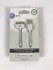 Onn. 3.5 Ft. Sync And Charge Cable With 30-Pin Connector, White New