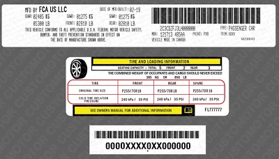 Juego de 3 etiquetas adhesivas réplicas personalizadas para Chrysler Jeep Dodge Foto 1 de 3