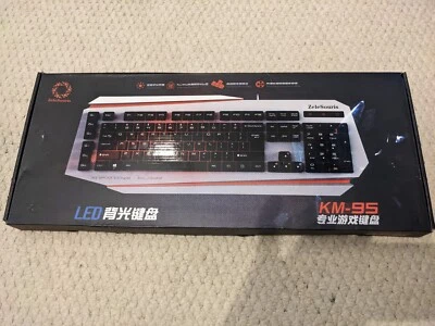 Gaming Keyboard ZeleSouris KM-95 LED USB Illuminated Backlit - Image 1 of 3