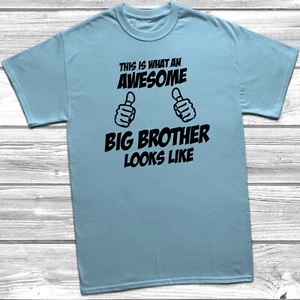 Awesome Big Brother Looks Like Kids T-Shirt Gift Boys Brother Birthday - Picture 1 of 13