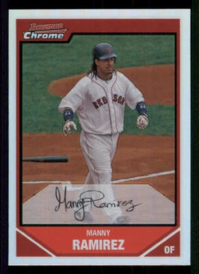 2007 Bowman Chrome Refractors #65 Manny Ramirez - Image 1 of 2