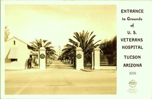 RPPC Eingang US Veteranen Krankenhaus Tucson Arizona Echt Foto Postkarte - Bild 1 von 2