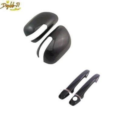Espejo retrovisor lateral de fibra de carbono para Scion TC 2011-16 + moldura de cubierta de manija de puerta Foto 1 de 4