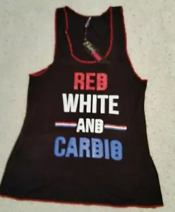 Electric Pink stylisches Tanktop, Gr. JR Large, rot weiß & Cardio - Bild 1 von 6