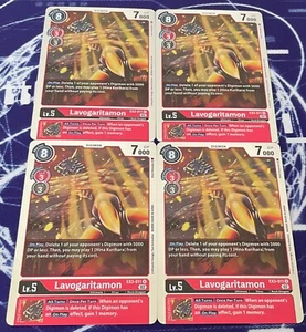 x4 Lavogaritamon EX3-011 R Playset Digimon TCG Draconic Roar - Picture 1 of 1