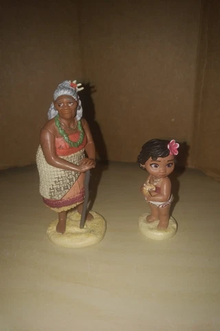Disney Moana Toy Lot of PVC Action Figures Cake Toppers Moana Gramma Tala Cover